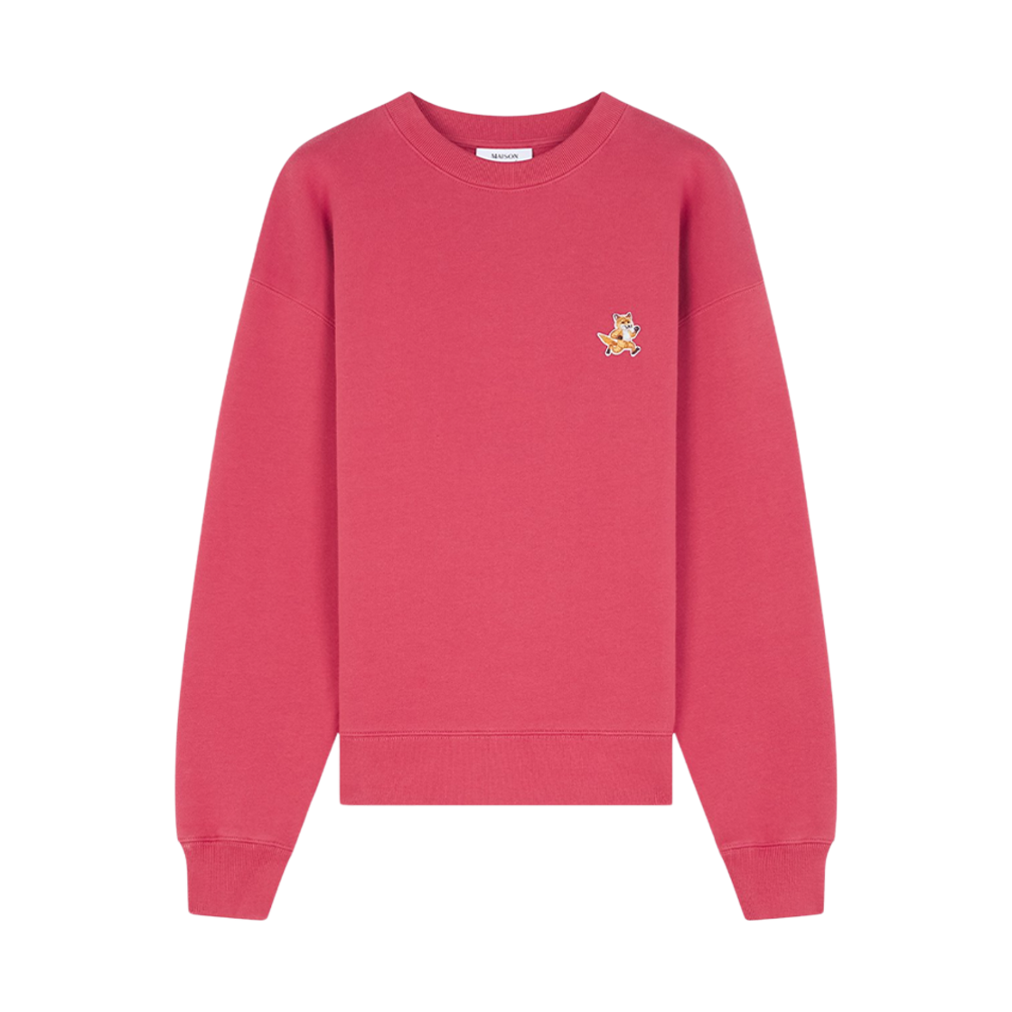 MW00309KM0307-P642 (W) Maison Kitsune Speedy Fox Patch Comfort Sweatshirt Redcurrent