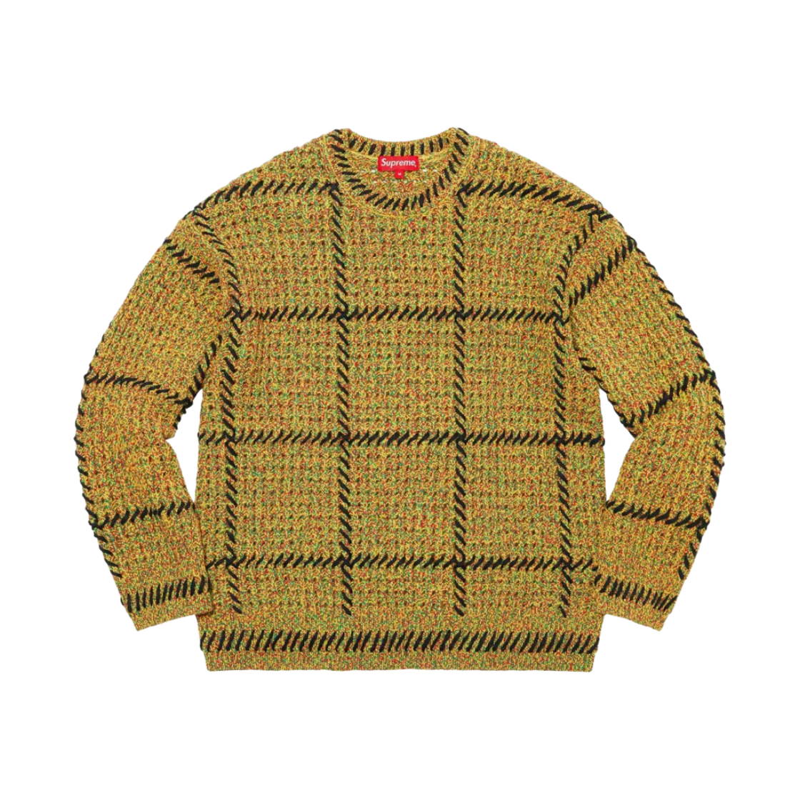 슈프림 퀼트 스티치 스웨터 옐로우 - 23SS(Supreme Quilt Stitch Sweater Yellow - 23SS) - 1