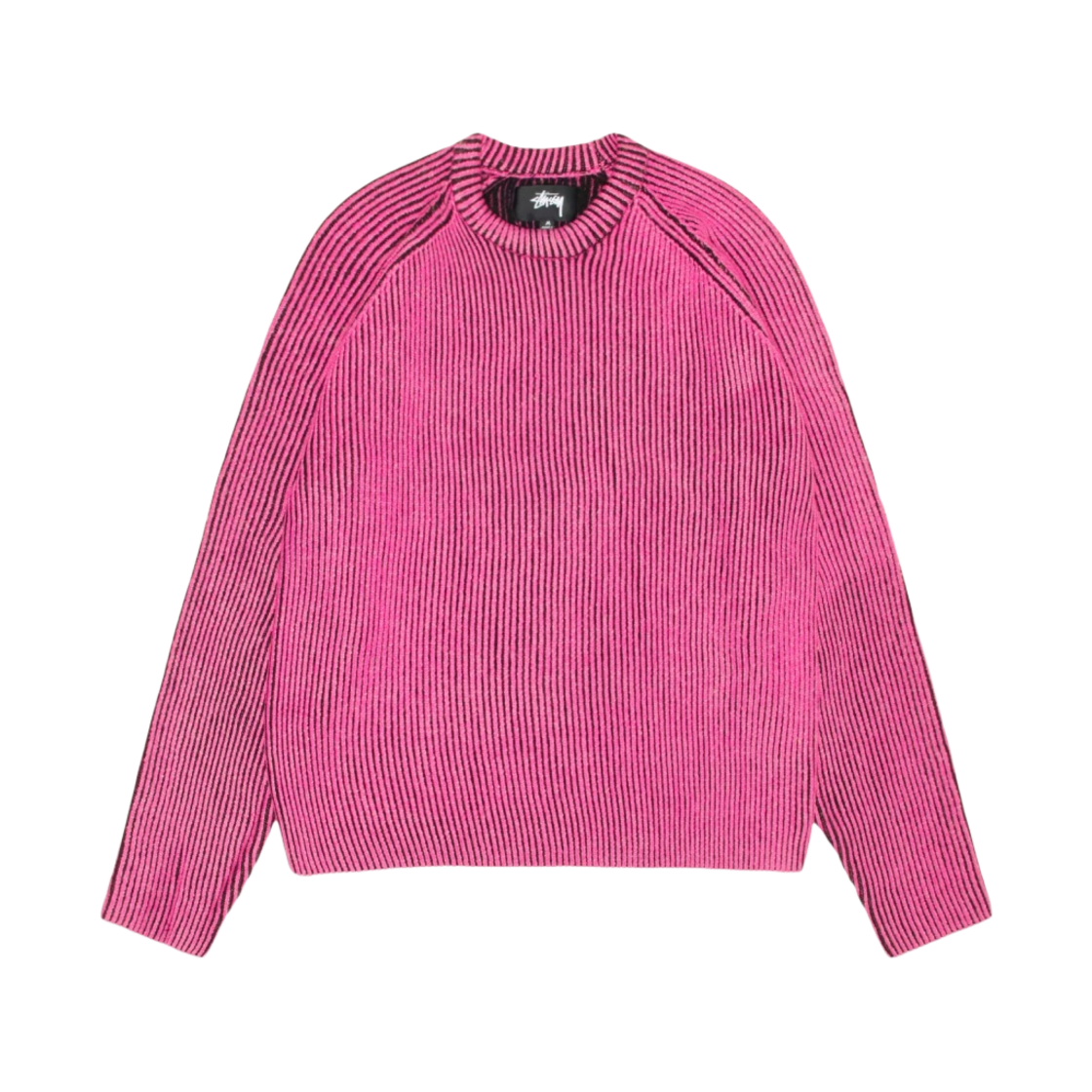 117226 Stussy Contrast Rib Sweater Pink