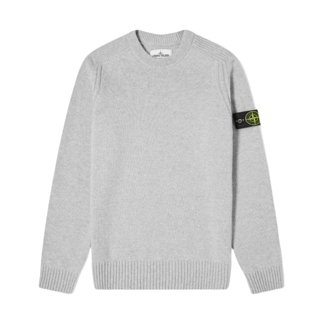 스톤 아일랜드 5552A3 램스울 크루 니트 라이트 그레이 - 20FW