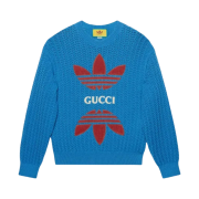 Gucci x Adidas Wool Knit Sweater Blue