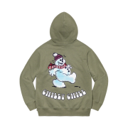 Supreme Snowman Hooded Sweatshirt Light Olive - 21FW