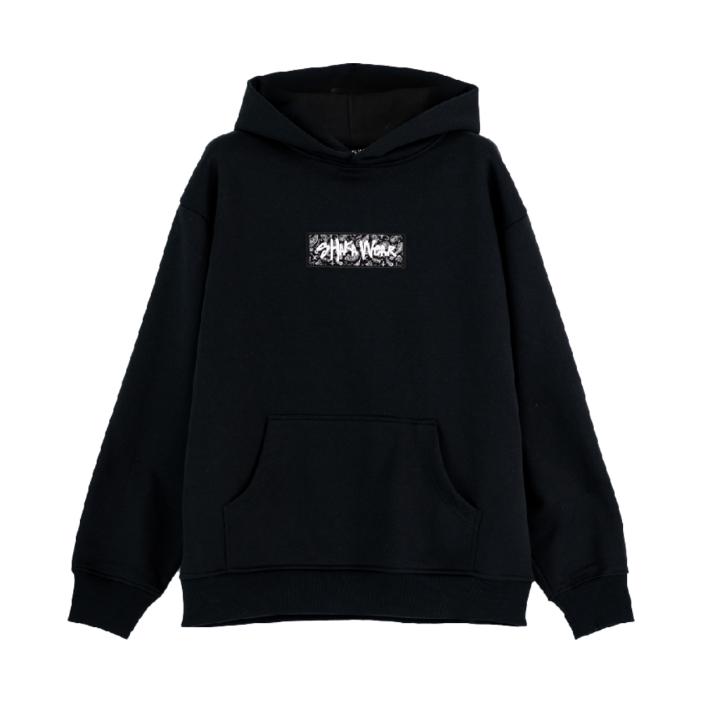 샤카웨어 페이즐리 에센셜 후디 블랙 블랙(Shaka Wear Paisley Essential Hoodie Black Black)