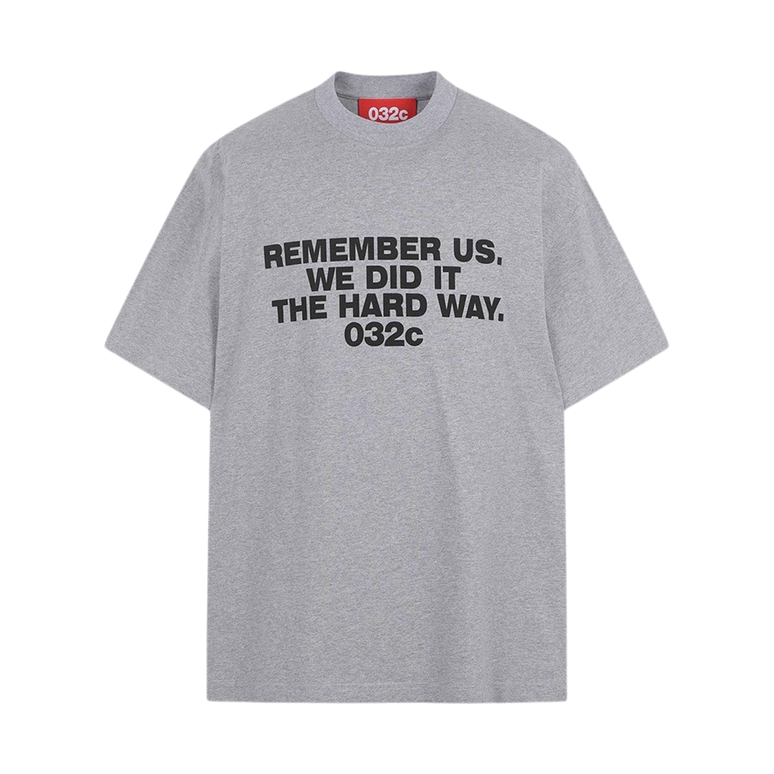 032c 콘센서스 아메리칸 컷 티셔츠 그레이 멜란지(032c Consensus American-Cut T-Shirt Grey Melange)