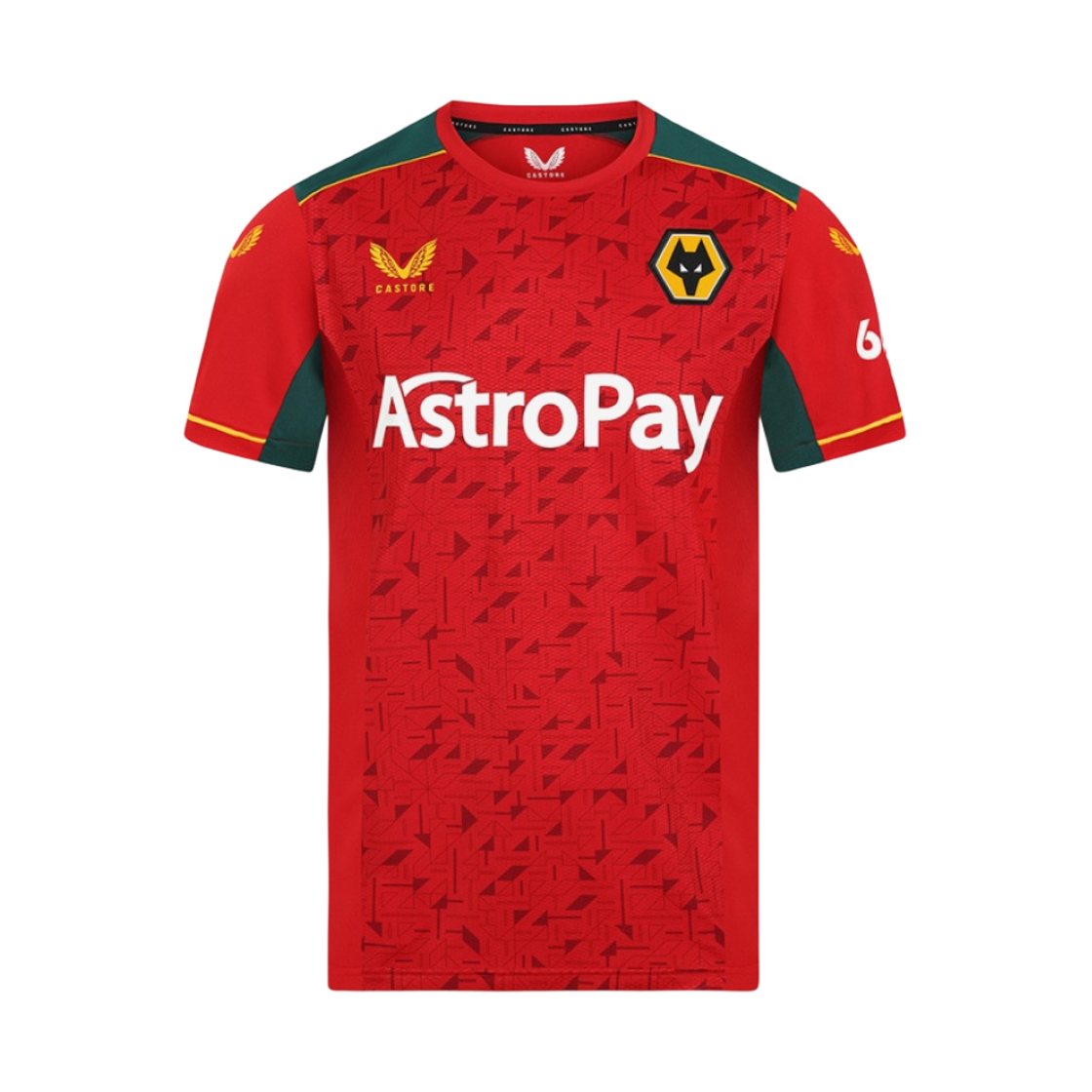 2200562 Castore Wolves 2023/24 Away Jersey Savvy Red - (Non Marking Ver.)