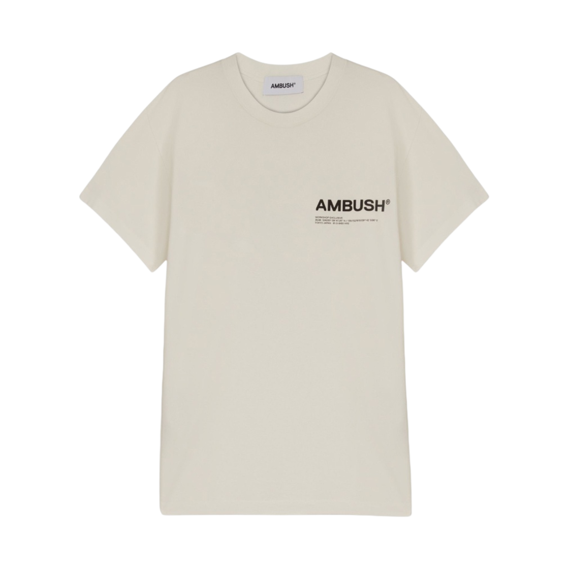 BMAA007F21JER0010310 Ambush Jersey Workshop T-Shirt Tofu Black