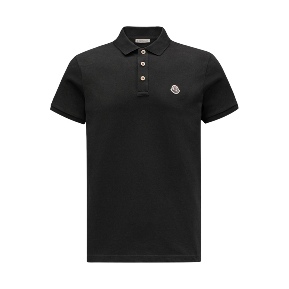 몽클레르 로고 패치 폴로 셔츠 블랙 - 24SS(Moncler Logo Patch Polo Shirt Black - 24SS)