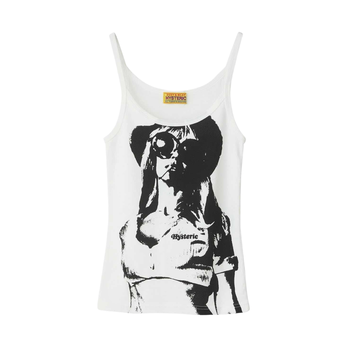 (W) 히스테릭 글래머 스모크 온 워터 캐미솔 화이트((W) Hysteric Glamour Smoke On The Water Camisole White) - 1