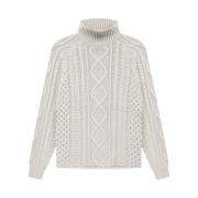 Essentials Cable Knit Turtleneck Wheat - 22SS