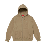 Supreme Small Box Zip Up Hooded Sweatshirt Dark Sand - 23FW