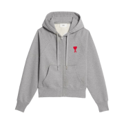 AMI de Coeur Zipped Hoodie Grey