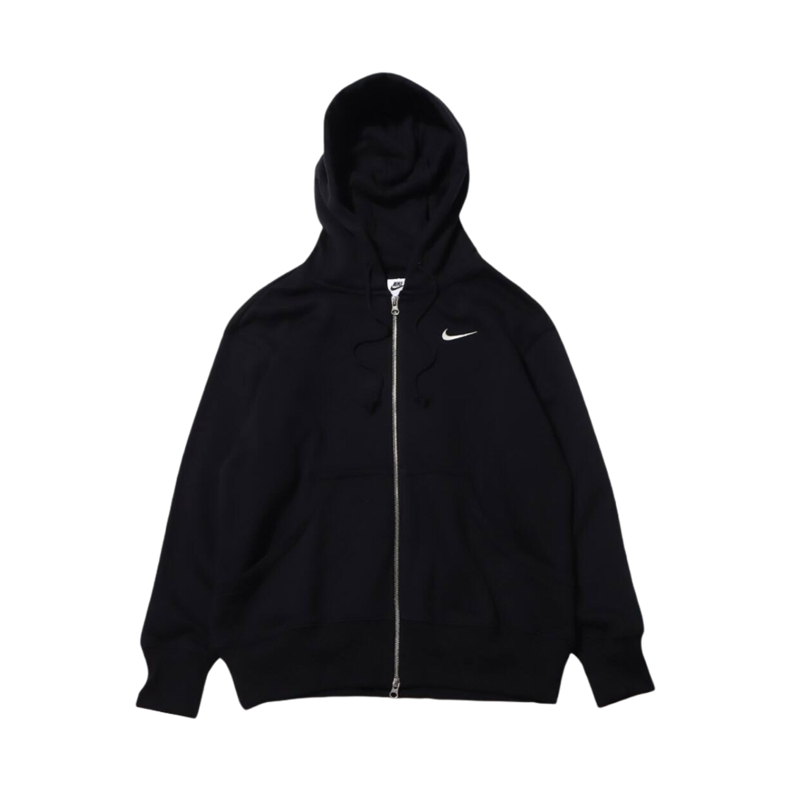 (W) 나이키 NSW 피닉스 플리스 오버사이즈 후드 집업 블랙 - 아시아((W) Nike NSW Phoenix Fleece Oversized Full Zip Hoodie Black - Asia) - 1