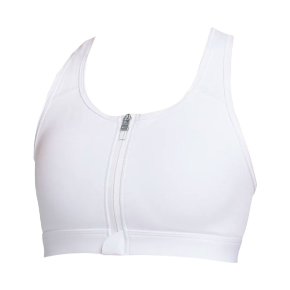 DD1206-100 (W) Nike Swoosh Medium Support Padded Zip Front Sports Bra White - Asia