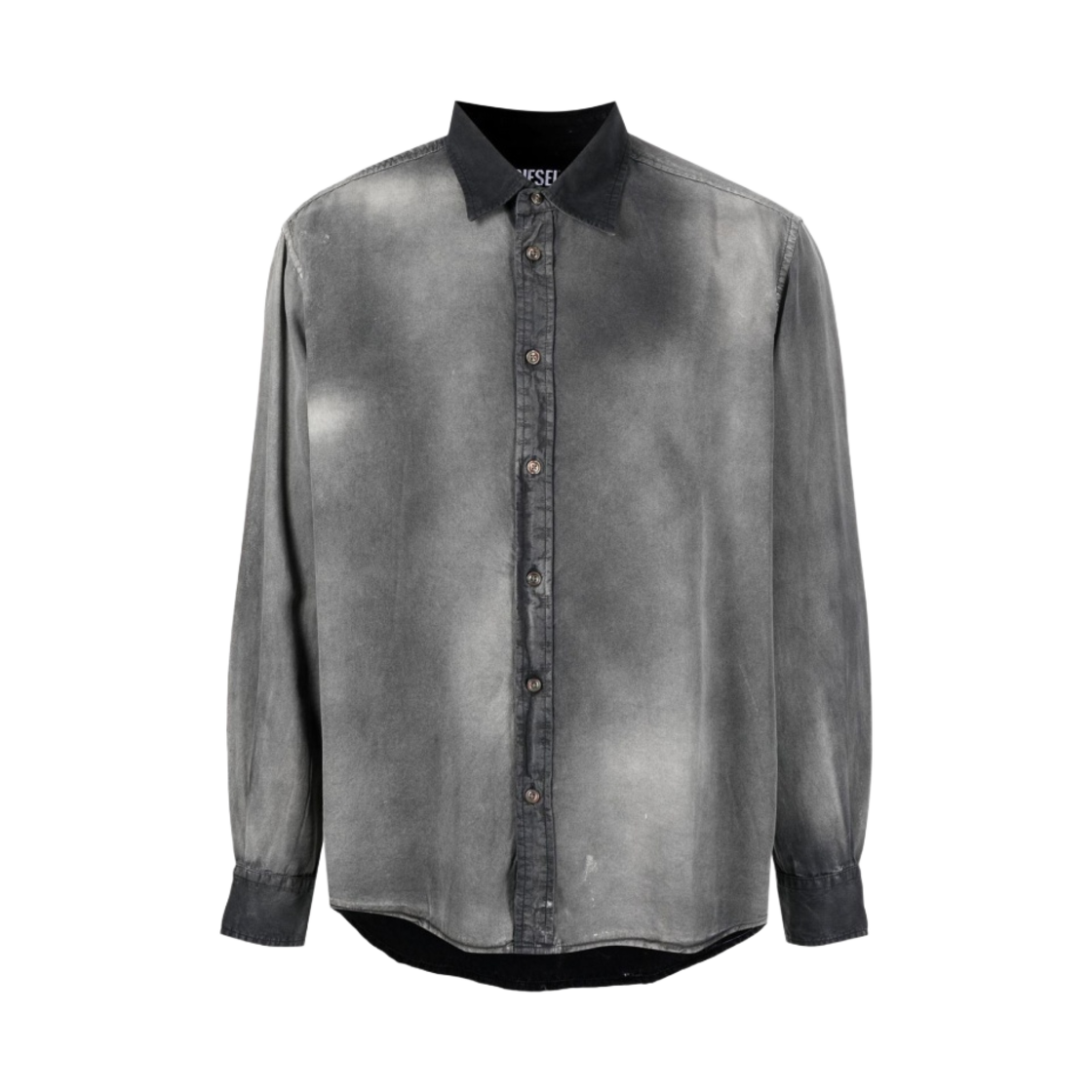 디젤 S-엄베 트리티드 텐클 트윌 트릿 셔츠 블랙(Diesel S-Umbe Treat Shirt in Treated Tencel Twill Black) - 1
