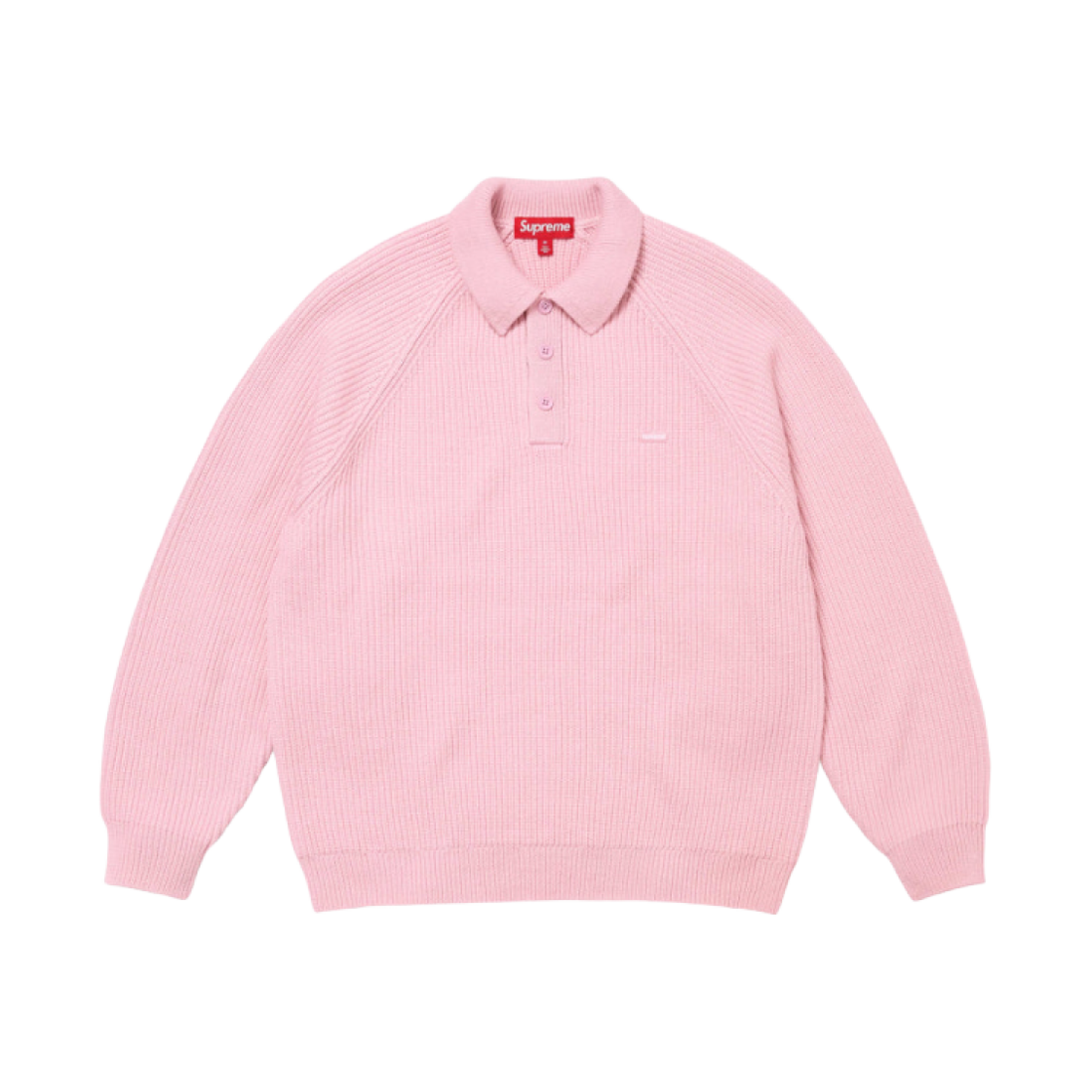 【Supreme】Small Box Polo Sweater★Pink★24FW★ Supreme Small Box Polo Sweater (FW24) Pink Men's - FW24 - US