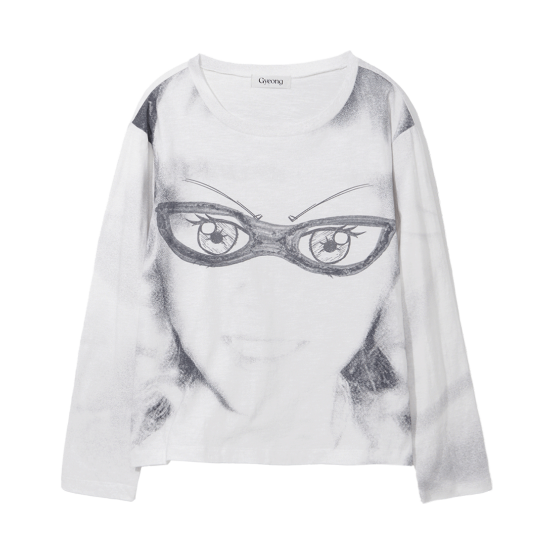 경 빌런 롱 슬리브 티 화이트(Gyeong Villain Long Sleeve tee White)