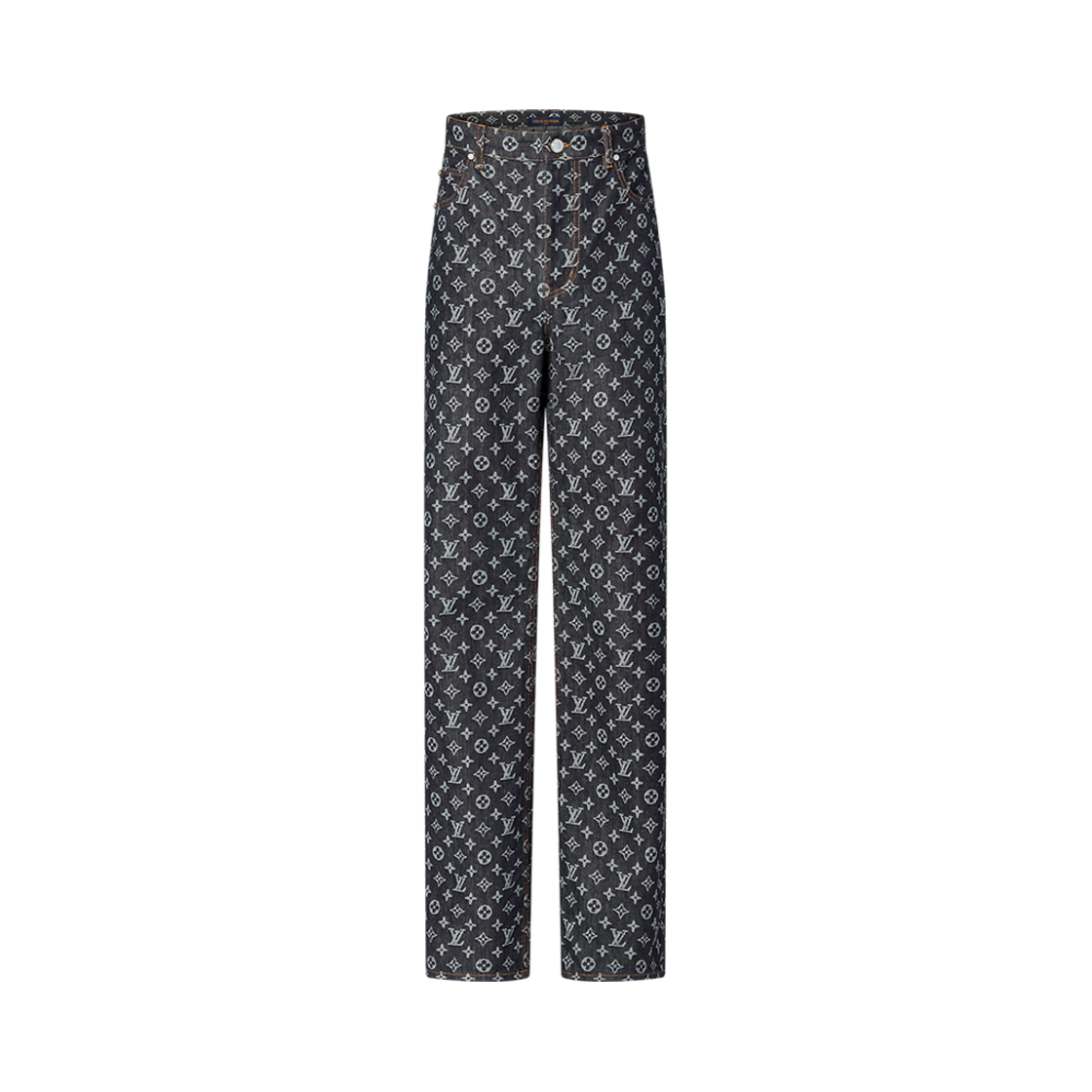 - Louis Vuitton Monogram Jacquard Denim Skate Pants Indigo