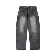 DIVEIN Wide Curved Denim Pants Black
