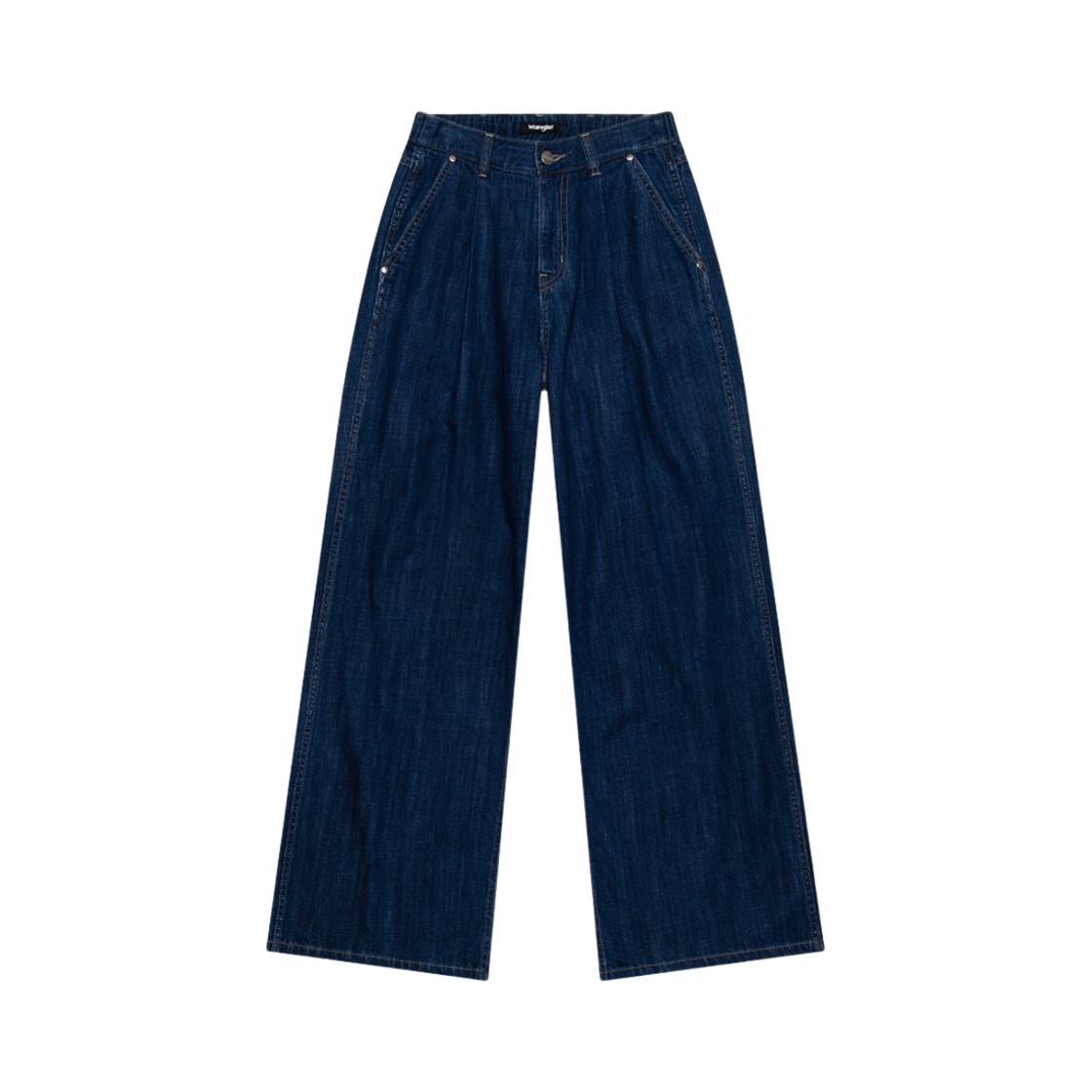 WR2501IP56IM Wrangler (W) WIDE Fit One-Tuck Denim Pants Indigo Medium