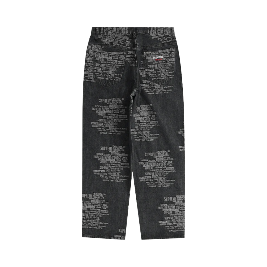 슈프림 트레이드마크 자카드 배기 진 워시드 블랙 - 23SS(Supreme Trademark Jacquard Baggy Jean Washed Black - 23SS) - 2