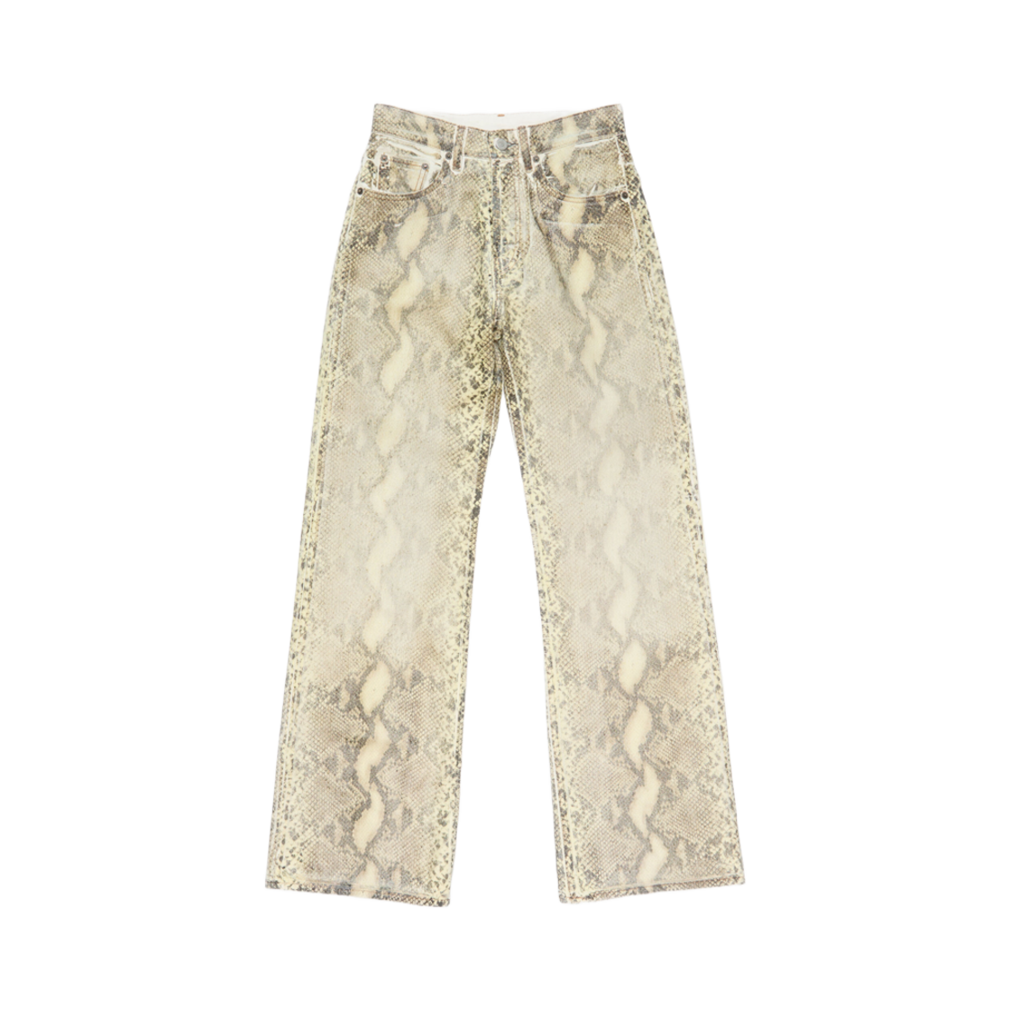 (W) 아크네 스튜디오 프린티드 데님 트라우저 멀티 브라운((W) Acne Studios Printed Denim Trousers Multi Brown) - 1