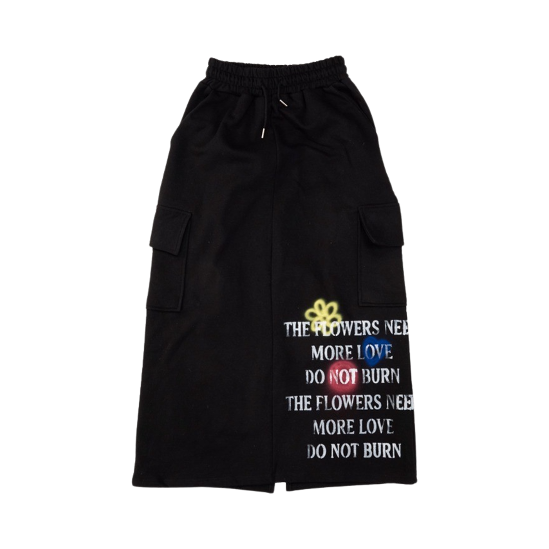 GT24SS22 BK The Greatest Printing Long Skirt Black