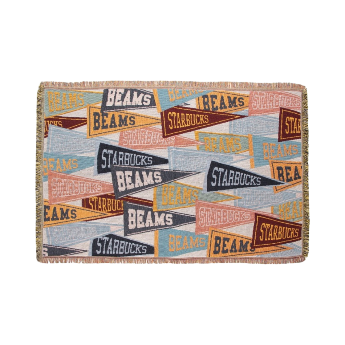 스타벅스 x 빔즈 쓰로우 블랭킷 패넌트 디자인 베이지(Starbucks x Beams Throw Blanket Pennant Design Beige)