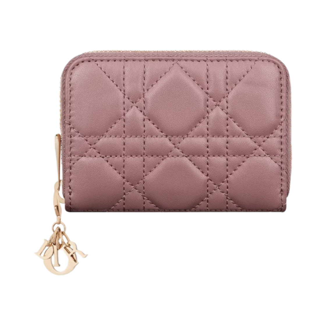 디올 스몰 레이디 보야저 코인 지갑 까나쥬 램스킨 피오니 핑크(Dior Small Lady Voyageur Coin Purse Cannage Lambskin Peony Pink) - 1