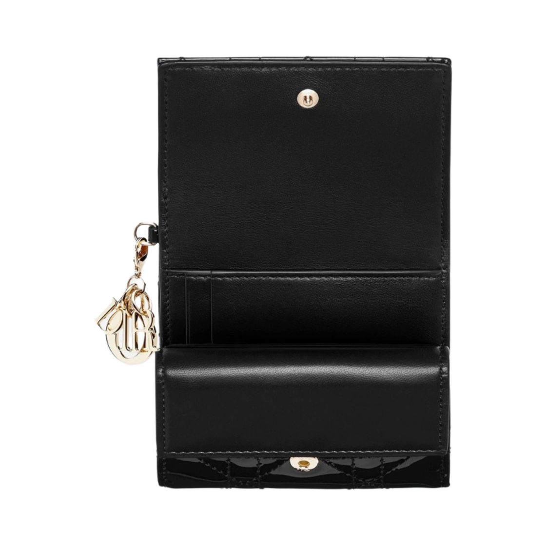 디올 레이디 로터스 지갑 페이턴트 까나쥬 카프스킨 블랙(Dior Lady Lotus Wallet Patent Cannage Calfskin Black) - 3