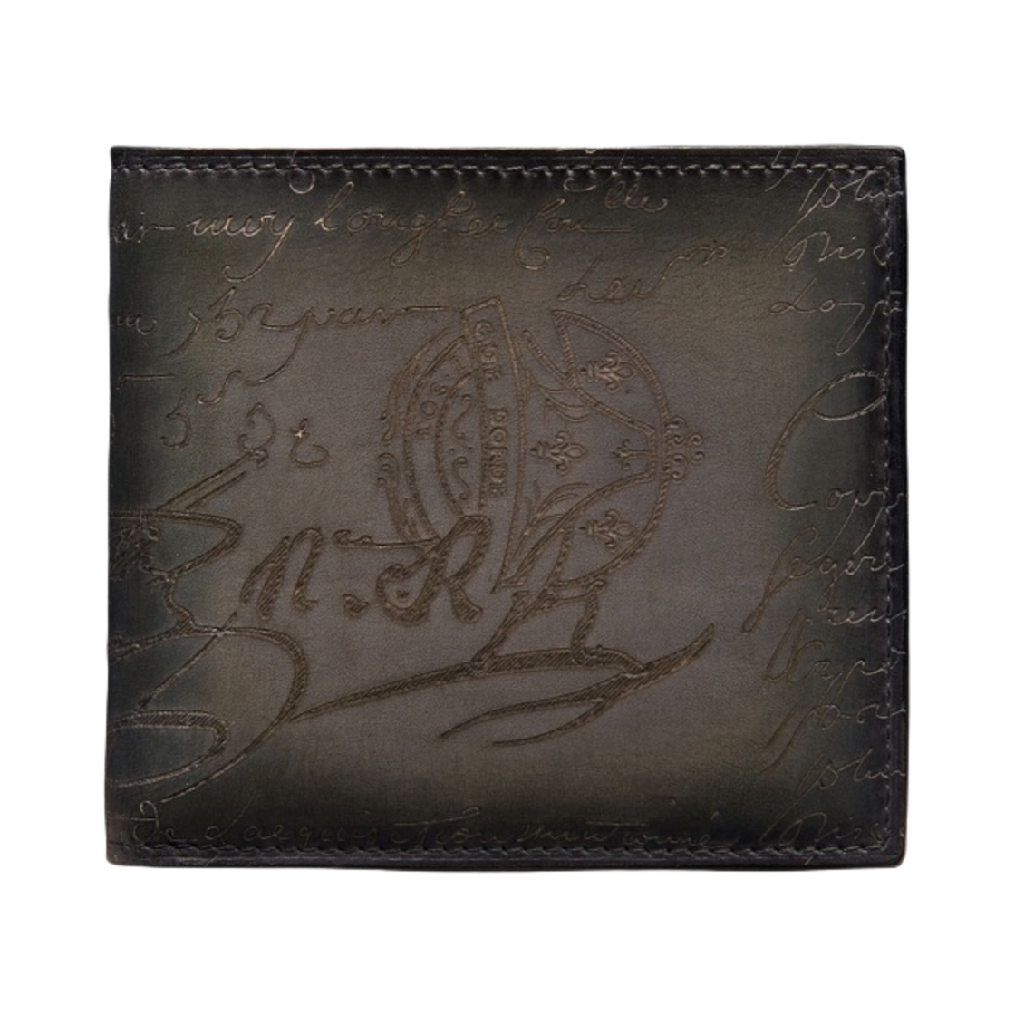 벨루티 마코레 스크리토 레더 지갑 엘리펀트 그레이(Berluti Makore Scritto Leather Wallet Elephant Grey)