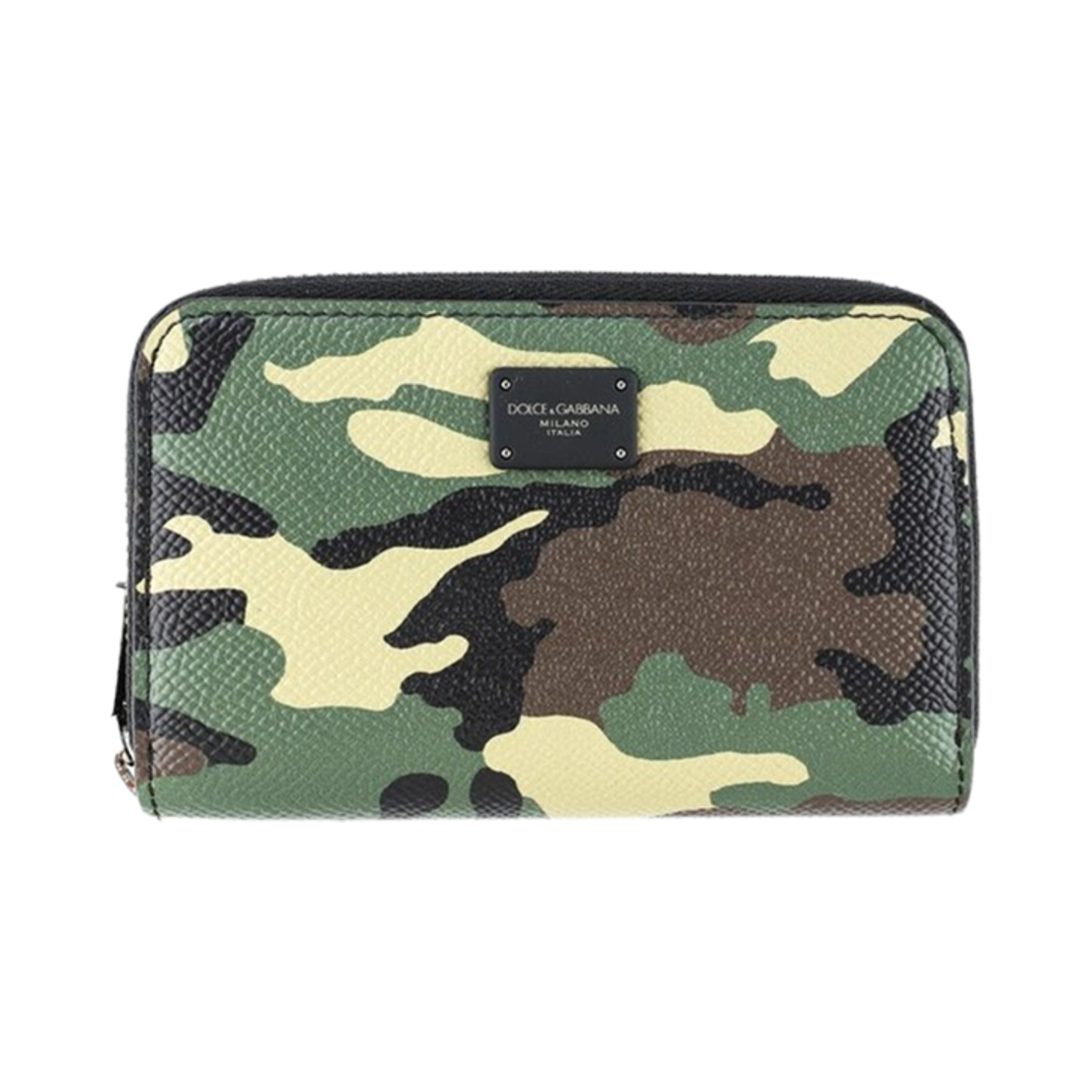 BP2522-AZ657-HHK26 Dolce & Gabbana Camouflage Print Card Holder Green