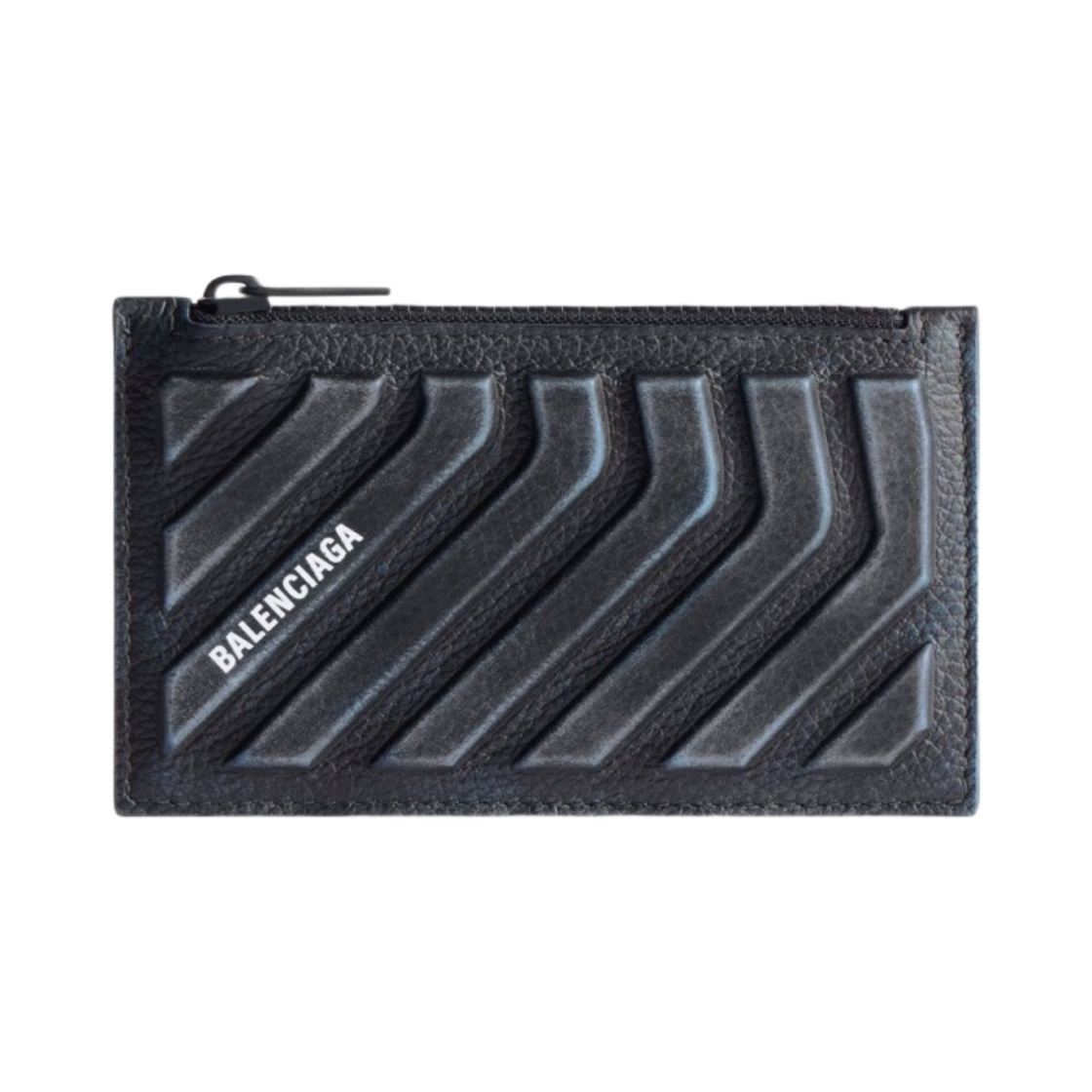 발렌시아가 카 롱 코인 앤 카드 홀더 더티 이펙트 블랙(Balenciaga Car Long Coin and Card Holder Dirty Effect Black) - 1