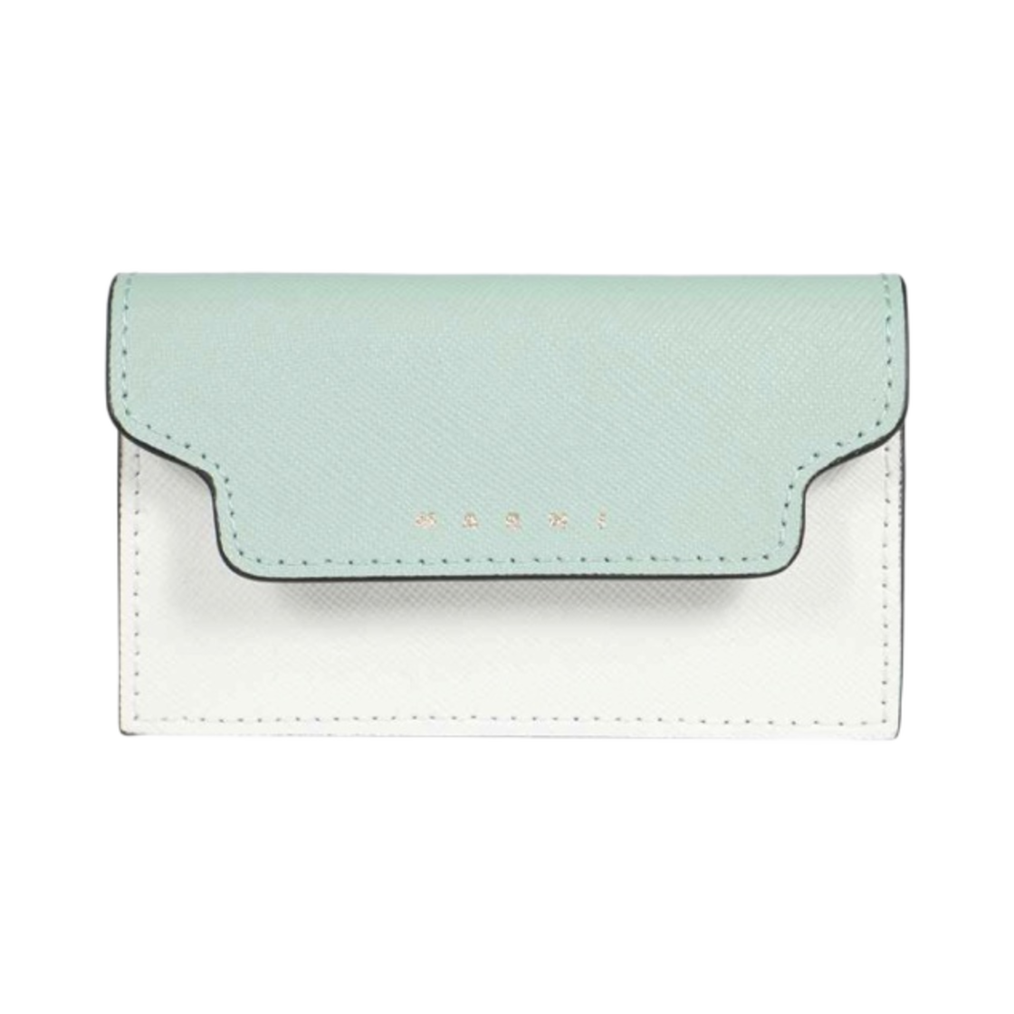 마르니 사피아노 비즈니스 카드 케이스 티그린 라임스톤 라이트카멜(Marni Saffiano Business Card Case Teagreen Limestone Lightcamel)