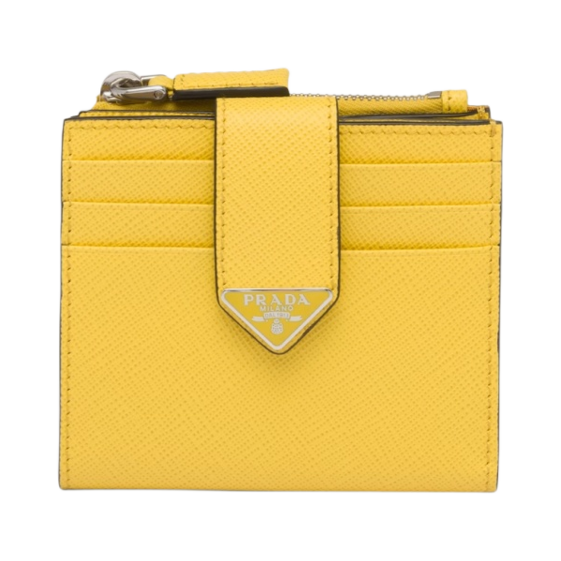 프라다 사피아노 레더 카드 홀더 써니 옐로우(Prada Saffiano Leather Card Holder Sunny Yellow) - 1