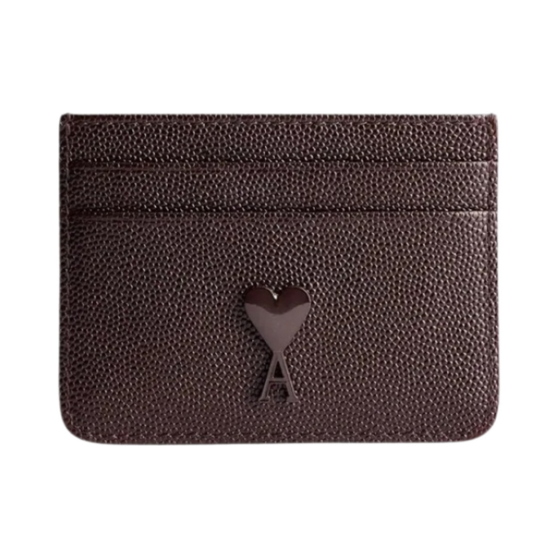 아미 하트 로고 레더 카드 홀더 레드(AMI de Coeur Leather Card Holder Red)