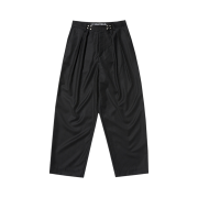 Suade Two Tuck Stripe Slacks Black