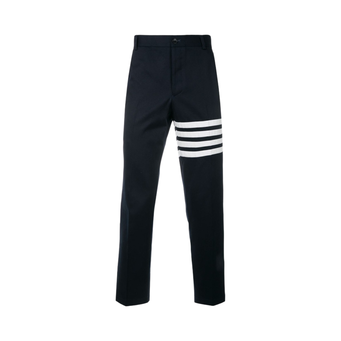톰브라운 코튼 트윌 니트 심 사선 언컨스트럭티드 치노 트라우저 네이비(Thom Browne Cotton Twill Knit Seamed 4-Bar Unconstructed Chino Trouser Navy)