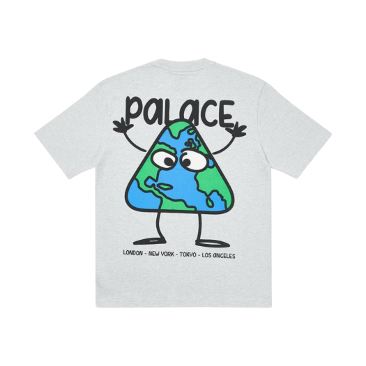 Palace Globlerone T-Shirt Grey Marl - 20SS