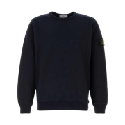 Stone Island 62420 Garment Dyed Crewneck Sweatshirt Navy Blue - 24FW