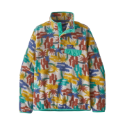 (W) Patagonia Lightweight Synchilla Snap-T Fleece Pullover Tree Connection Big Fresh Teal
