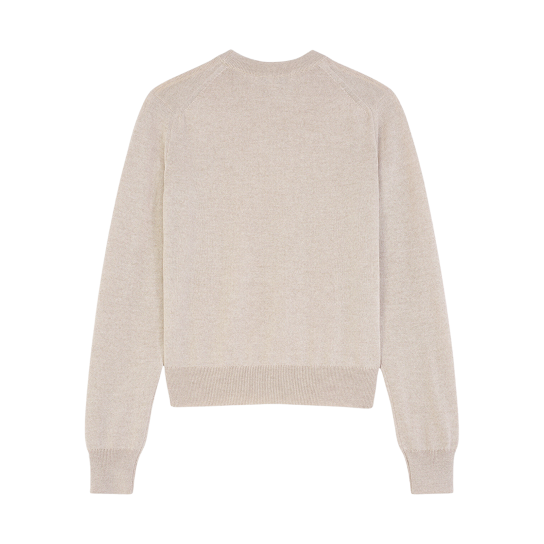 (W) 메종 키츠네 볼드 폭스 헤드 패치 레귤러 점퍼 라이트 베이지 멜란지((W) Maison Kitsune Bold Fox Head Patch Regular Jumper Light Beige Melange) - 2