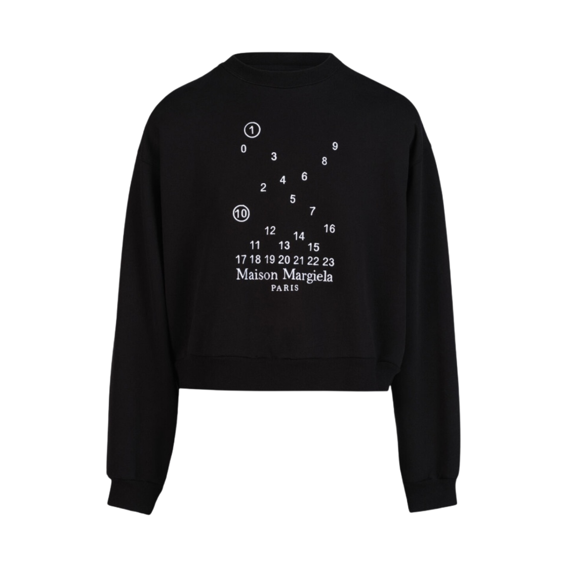 (W) 메종 마르지엘라 스캐터 로고 스웨트셔츠 블랙((W) Maison Margiela Scattered Logo Sweatshirt Black)