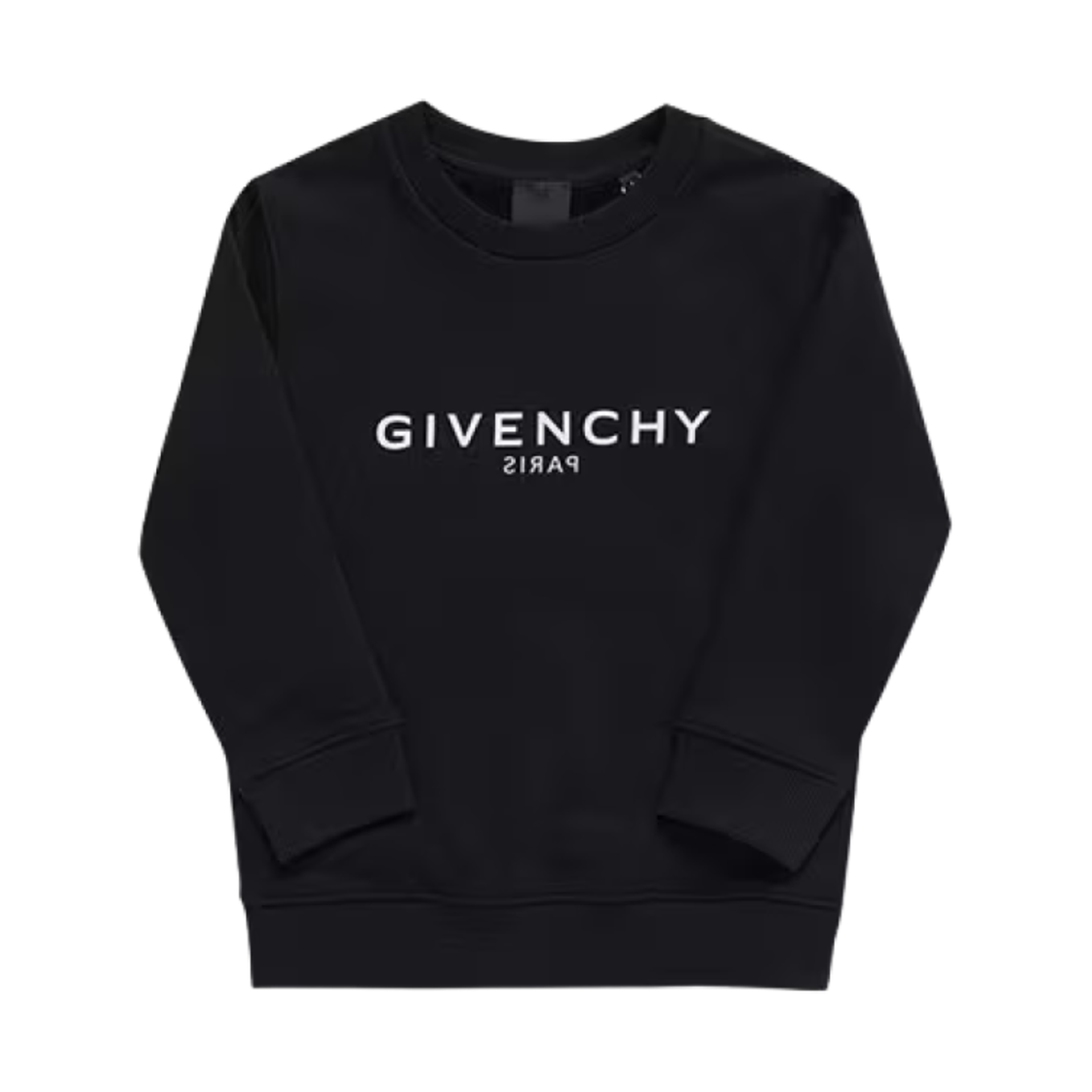 H25472-09B (Kids) Givenchy Archetype Logo Print Sweatshirt Black