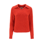 (W) Paloma Wool Champions Reversible Soft Knitted Sweater Red
