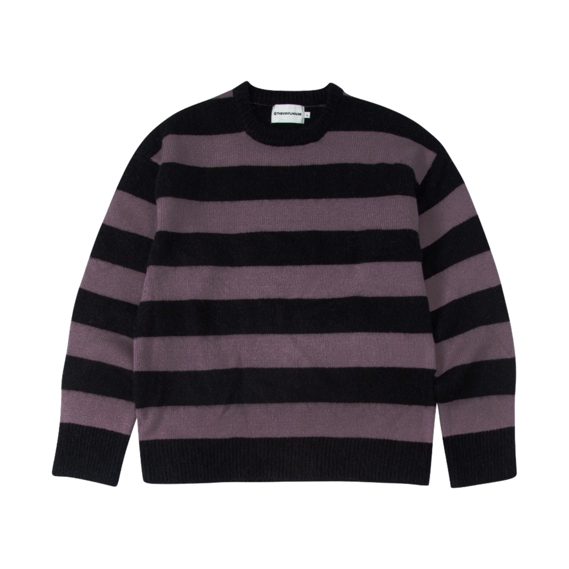 더바이닐하우스 모헤어 볼드 스트라이프 스웨터 퍼플