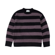Thevinylhouse Mohair Bold Striped Sweater Purple