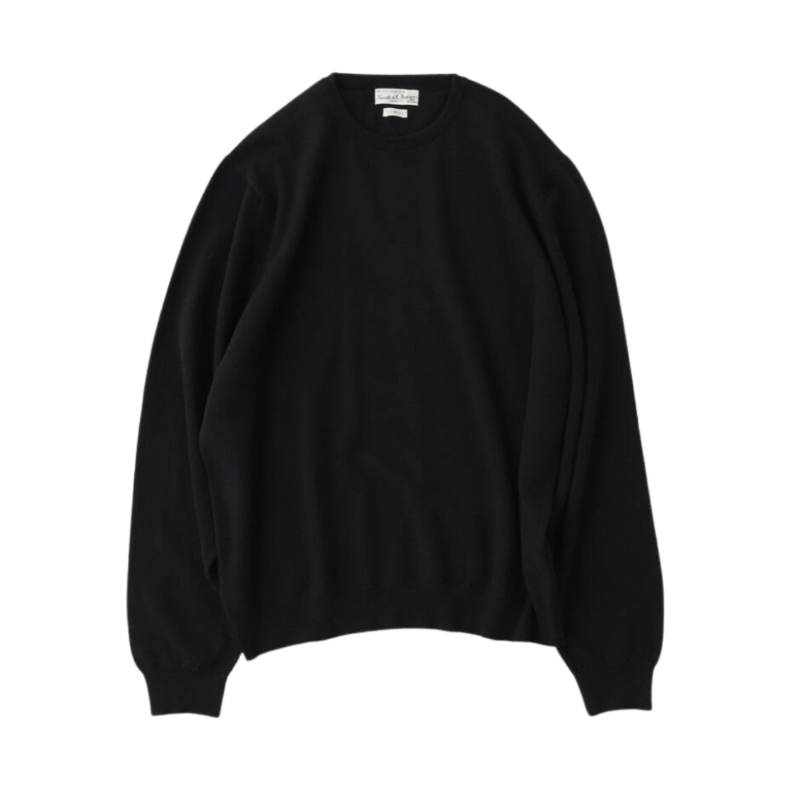 코모리 x 스캇 앤 차터스 크루넥 니트 블랙 - 24AW(Comoli x Scott & Charters Crew Neck Knit Black - 24AW)