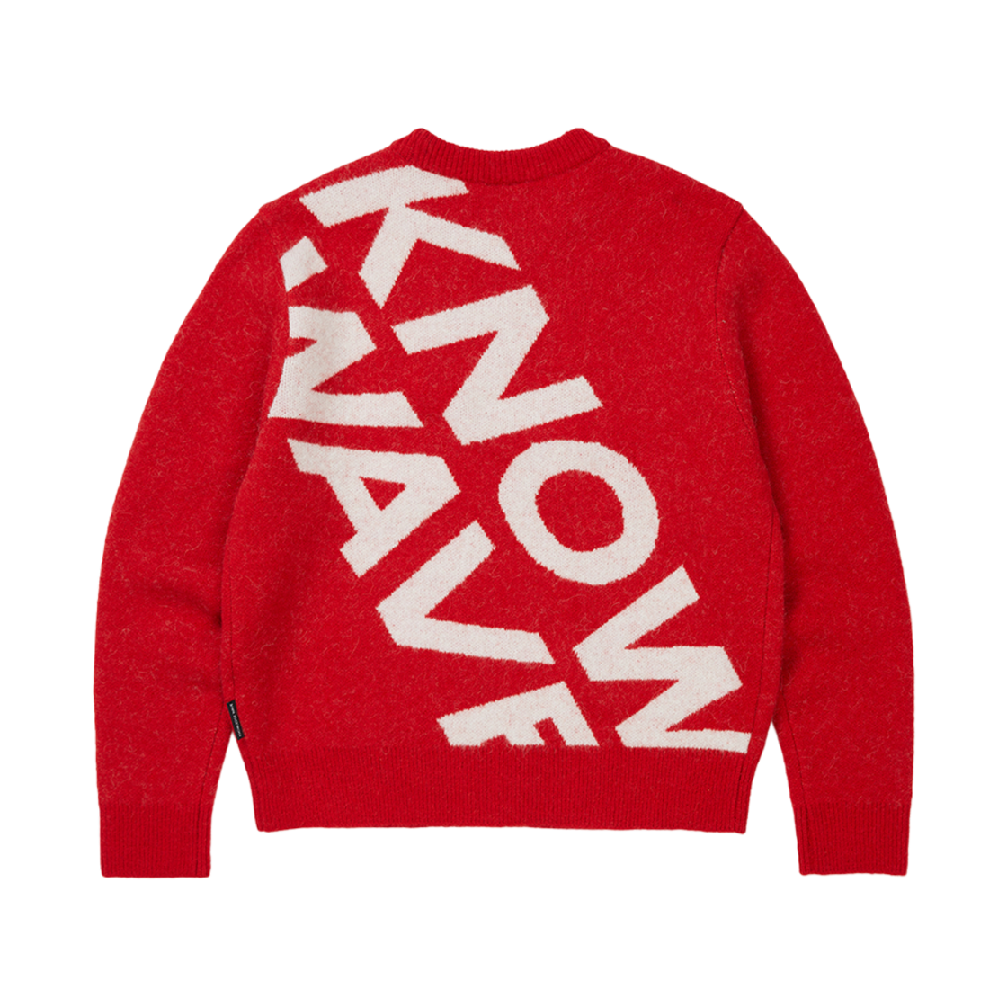 KNT008mRD Knowwave Mohair Jacquard Sweater Red