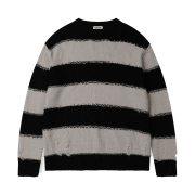Fritur Stripe Knit Black_F243KN05