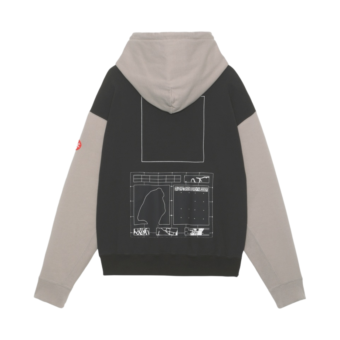 카브엠트 다이크로매틱 후드 블랙 그레이 - 23SS(Cav Empt Dichromatic Hoodie Black Grey - 23SS) - 2